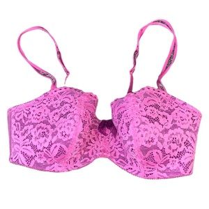 Pink / Purple Lace Balconette Bra 34D
